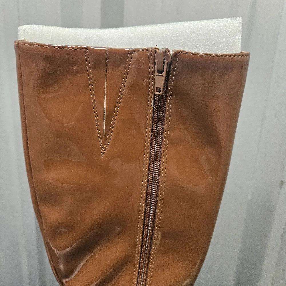 INC International Concepts Rajel Congac Pointed Stilleto Heels Brown Boots - Picture 8 of 11